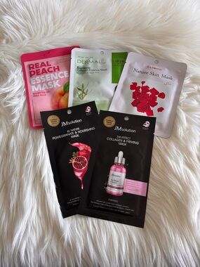 Korean Skincare Sheet Mask Bundle Collagen & Firming